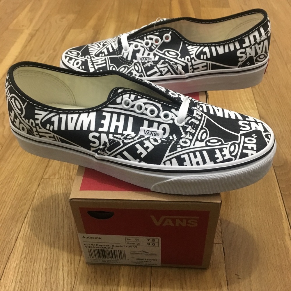 Vans authentic ‘off the wall’ shoe sizes 7.5-12